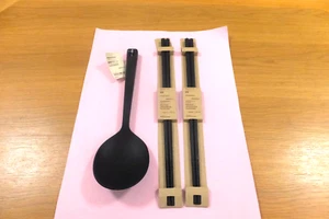 MUJI spoon silicon cooking spoon long chopsticks 2 set Japanese saibashi Japan - Picture 1 of 8