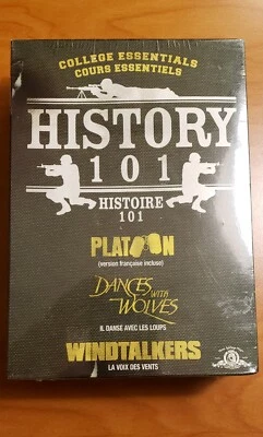 War Movies History 101 DVD Boxed Set Platoon Dances With Wolves Windtalkers New - Image 1 of 3