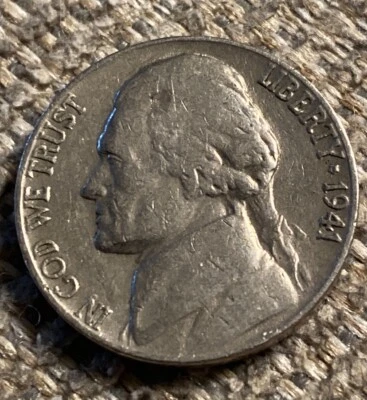 1941 Nickel No mint mark with rim error. - Image 1 of 3