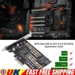 M.2 NVME to PCIE Adapter M+B Key SSD to PCI-E 3.0 X4 SATA Expansion Card - Afbeelding 1 van 12