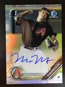 2019 Bowman Chrome Prospect Matt Mercer Auto #CPAMM Refractor /499 1st Bowman - Bild 1 von 1