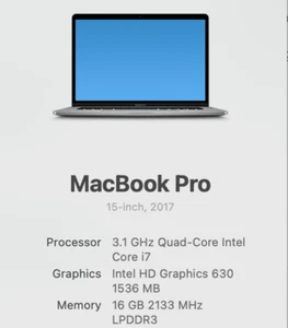 MacBook Pro A1707 15 Core i7 3.1GHz 16GB 1TB Logic Board 820-00281-A 2017 - Picture 1 of 6