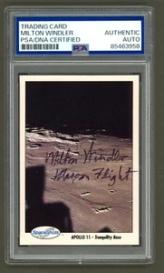 Tarjeta de disparos espaciales firmada por Milton Windler 1990 #32 (PSA) NASA director de vuelo automático - Imagen 1 de 2