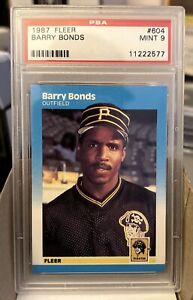 1987 Fleer BARRY BONDS #604 PSA 9 Pittsburgh Pirates 