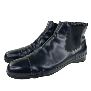 PRADA MAINLINE Black Leather Ankle Boot US 8.5 UK 7.5 Men's Chelsea Boots - Imagen 1 de 10