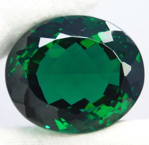 "CERTIFIED 194.40 Ct Natural Green Tsavorite Garnet Oval Cut Loose Gemstone" - Picture 1 of 6
