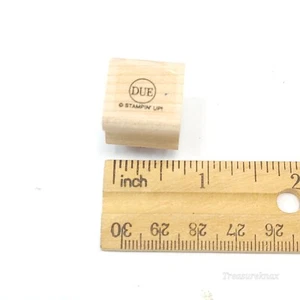 Due Stampin Up!  Gummistempel Holz montiert 3/4" Markieren Sie das Fälligkeitsdatum Babyparty - Bild 1 von 2