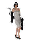 Roaring 20s 1920 Silver Flapper Dress Women's Costume