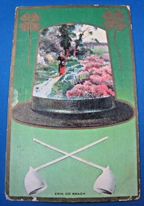 VINTAGE POSTCARDS - UNITED STATES 1910 - "ERIN GO BRACH" USED - Picture 1 of 2