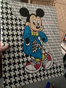 Vintage Walt Disney Mickey Mouse Ring Binder Hey Mickey Retro Eighties 