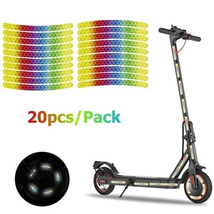 20Pcs Reflective Stickers Reflector Electric Scooter E-Bike Safety Warning Decal - Picture 1 of 7