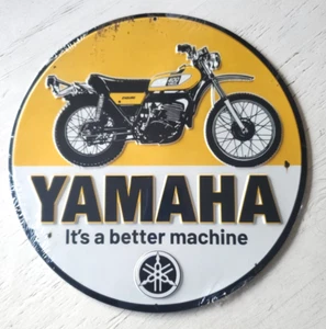 Yamaha Motorcycle It's A Better Machine Embossed Metal Sign Garage Man Cave New - Picture 1 of 3