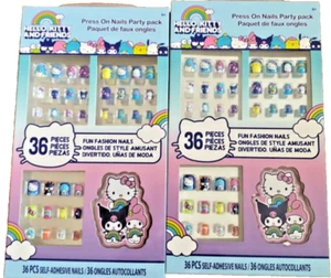 2 Packs of Hello Kitty Press On Nails Party (36 Pieces each) - New - Picture 1 of 1