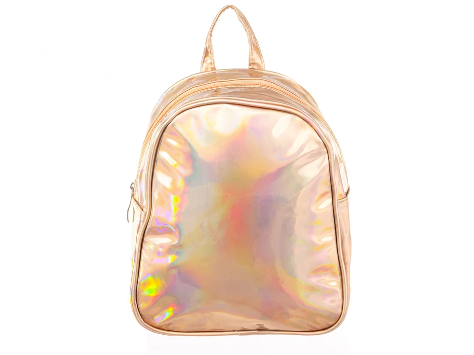 i-Brands trendiger Damen Mini-Rucksack Metallic inkl. Henkel rose, rose gold - Bild 1 von 1