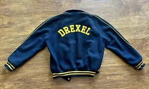 Vintage 1940’s Drexel College Wool Letterman Jacket - Size 42 - Picture 1 of 12