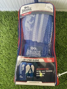 LONSDALE MENS CLUB SPARRING 12 OZ HEAVY BAG PRO TRAINING GLOVES BLUE/WHITE NEW - Picture 1 of 3