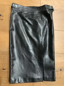 Runway ALEXANDER MCQUEEN Leather Skirt Size 38 NWOT - Picture 1 of 8