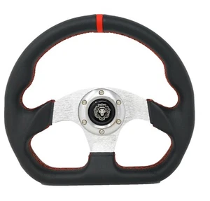 YAMAHA GOLF CART & RHINO Red Steering Wheel with Hub Adapter 3 Spoke - Picture 1 of 8