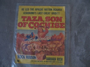 Póster de película Gerónimo Taza, Son of Cochise 1954 Rock Hudson Barbra Rush RARO en muy buena condición - Imagen 1 de 1
