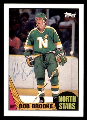 1987 Topps Hockey #64 Bob Brooke Signed Autograph (no COA) *d2 - Image 1 of 2