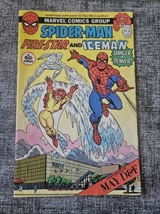 RARO Spider-Man, Fire-Star & Iceman - Denver Post May esclusivo fumetto Marvel D&F - Foto 1 di 15
