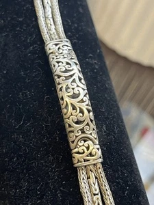 Sarda Sterling Silver 925 Filigree Triple Strand Bracelet 7”- gorgeous! - Picture 1 of 10