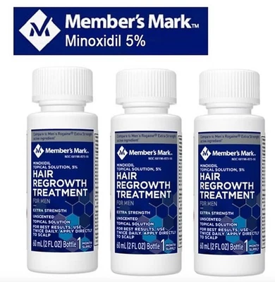 MEMBER'S MARK 3 Month Supply Minoxidil 5% Mens Top Brand US Genuine Product Trusted UK Seller