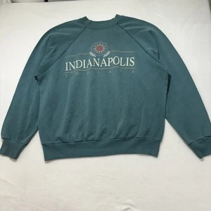 Vintage TULTEX Adult XL Crewneck Sweatshirt Indianapolis Fleece Lined 90s - Picture 1 of 14
