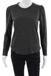 Veronica Beard Damen T-Shirt dunkelgrau Pima Baumwolle Langarm Gr. XS - Bild 1 von 6