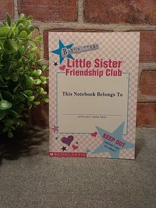 Vtg 1993 The Babysitters Club "LITTLE SISTER Friendship Club" Notebook Diary NEW - Picture 1 of 11