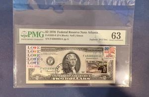 1976 $2 Atlanta – PMG Choice Unc 63 – Fr.1935-F – First Day of Issue - Picture 1 of 2