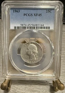 1963 Washington Quarter-PCGS XF45 - Picture 1 of 2