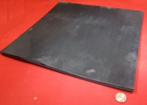 Buna Rubber Sheet, SBR, Black, 1/4" x 12" Width x 12" Length, 75 ShoreA, 700 PSI - Picture 1 of 1