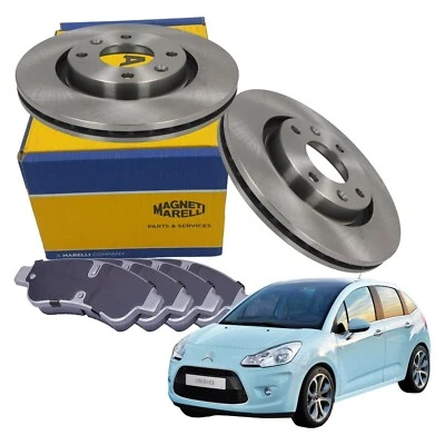 Kit Dischi Pastiglie Freno Anteriori Citroen C3 Peugeot 361302040174 - Immagine 1 di 4