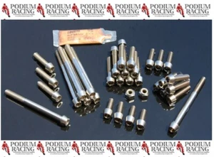 DUCATI TITANIUM 74 PIECE ENGINE CASE BOLT KIT SILVER 848 1098 1098S 1098R - Picture 1 of 1