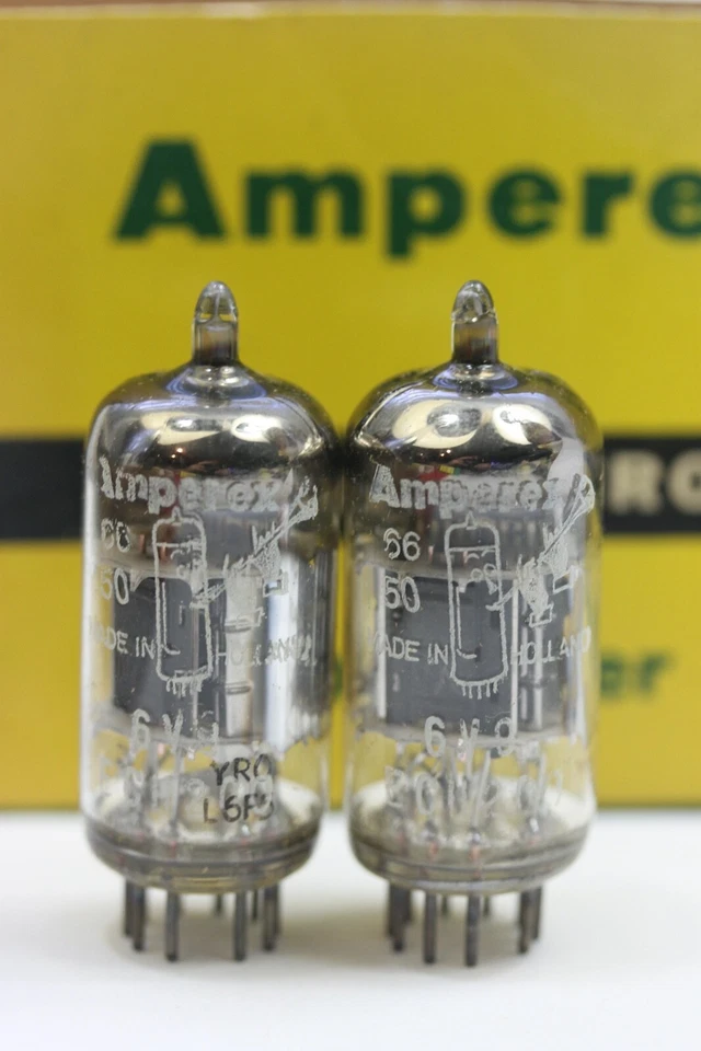 NOS 6V9 ECH200 1960s BUGLE-BOY TRIODE-HEPTODE MATCHED PAIR TUBES MAZDA BRUXELLES - Изображение 1 из 1