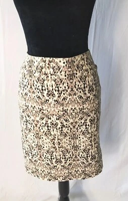 Falda lápiz Merona para mujer estampado de serpiente bolsillos talla 8 forrada elástica  Foto 1 de 4