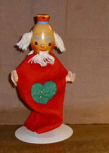 Muñeca de mano rey, cabeza de madera, buen estado de uso, de liquidación de colección - Imagen 1 de 2