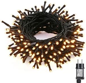 Luci Albero Di Natale Bianco Caldo Catena Luminosa 20M 200 LED 8 Modalità - Foto 1 di 14
