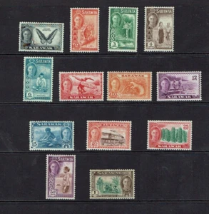 Sarawak: 1950, King George VI  Definitive short set to $1,  Mint - Picture 1 of 2
