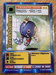 DIGIMON ST-75 Thunderballmon Swedish Promo Card TCG Rare Bandai NM - Picture 1 of 8