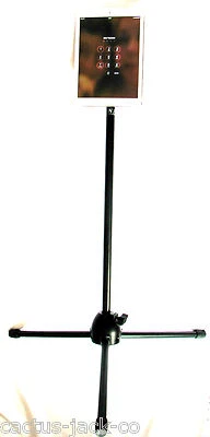 NEW JERSEY SOUND CORP TELESCOPIC ALUMINIUM FLOOR MOUNTING BLACK HOLDER & STAND FOR ANDROID TABLET IPAD