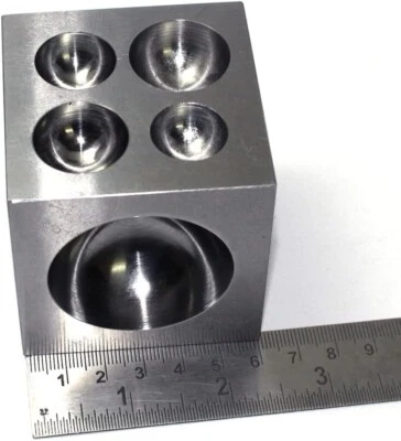 Steel Dapping Block 2 1/2" Doming Forming Jewelry Repair Goldsmith Craft Tool - Image 1 of 4