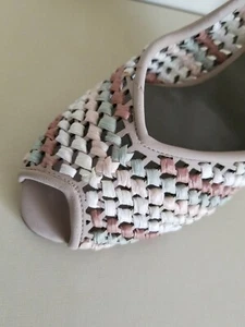 Stella McCartney Unique Woven Multi Colored Raffia Pumps EU 39 US 8 I LOVE SHOES - Picture 1 of 6