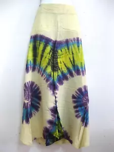 New Ladies Tie Dye Wide Leg Pants Palazzo Lagenlook Bohemian Gypsy Trousers TDWL - Picture 1 of 5
