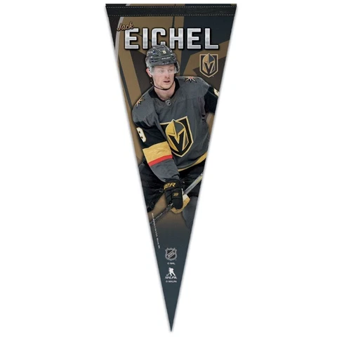 JACK EICHEL #9 VEGAS GOLDEN KNIGHTS ROLL UP PREMIUM PENNANT 12"x30" NEW WINCRAFT Cover
