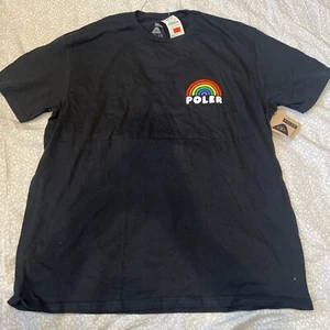 Zumiez Poler Rainbow Size Xl Black T-Shirt NEW ** Pt7 #92 - Picture 1 of 5