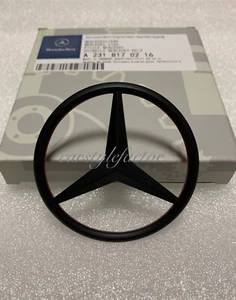 Matte Black Rear Star Badge For Mercedes SL SL350 SL400 SL63 SL500 R231 2012-16 - Picture 1 of 2