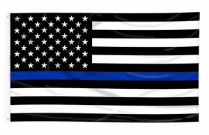 3'x5' Thin Blue Line Police Lives Matter Law Enforcement American USA US Flag - Picture 1 of 2