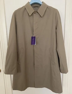 RALPH  LAUREN PURPLE LABEL MAN’S PACKABLE TRENCH  MADE IN ITALY  SIZE 44R - Picture 1 of 11